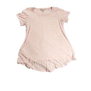 Philosophy Woman High Low Top Pink‎ 1X Short Sleeve Soft Knit Grandmacore Casual